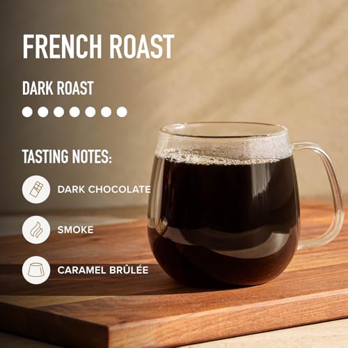 Peet's French Roast Dark Roast Coffee Pods - 54 K-Cups for Keurig, Arabica, Recyclable, Bold Flavor