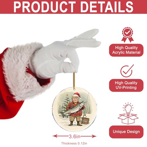 Giant Fish Fishing Trout Outdoor Camping Gift - Christmas Ornaments