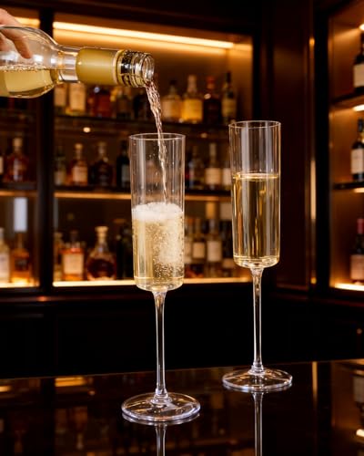 Ciaell 36 Pack 6oz Clear Plastic Champagne Flutes for Weddings & Parties