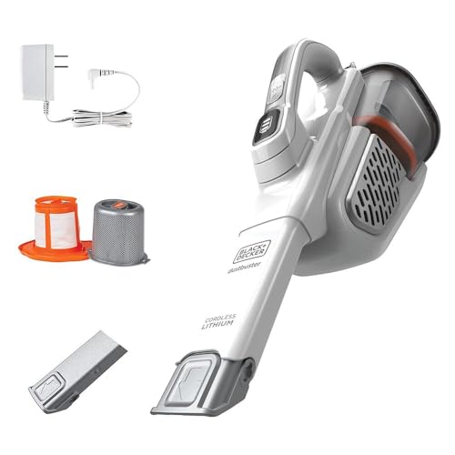 Cordless Handheld Vacuum Cleaner - 12V White, Powerful Suction, Long Crevice Tool