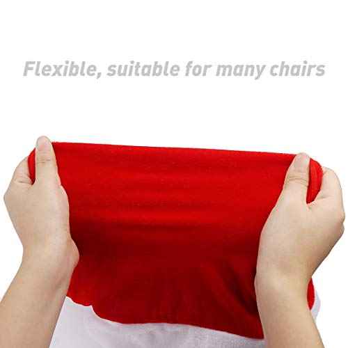 CCINEE 1 Set of 2 PCS Red Hat Dining Chair Slipcovers£¬Christmas Chair Back Covers Kitchen Chair Covers for Christmas Holiday Festival Decoration