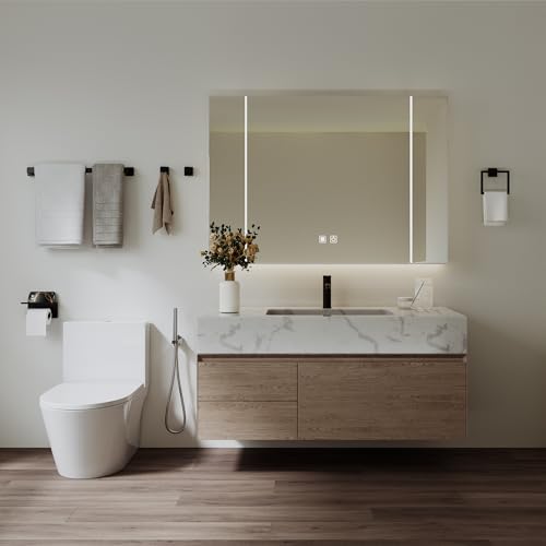 Matte Black Bathroom Hardware Set - 20-Piece 23.6 Inch Accessories with Towel Bars & Toilet Paper Holders - Variation of THIS listing