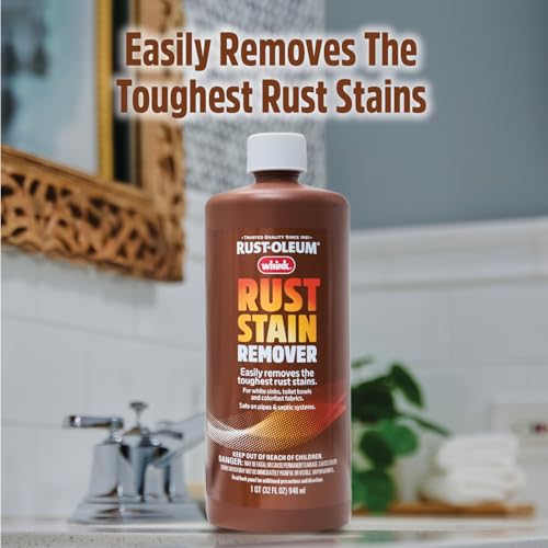 Rust-Oleum Whink Rust Stain Remover 32oz - Heavy-Duty Iron & Rust Stain Remover for White Sinks & Toilets, 6 Pack