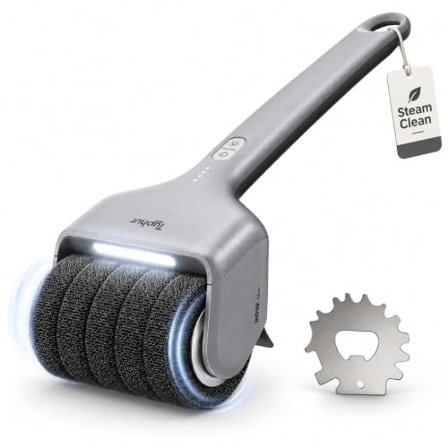 Electric Grill Brush with Anti-Stall Tech - Bristle-Free, Silver Grey