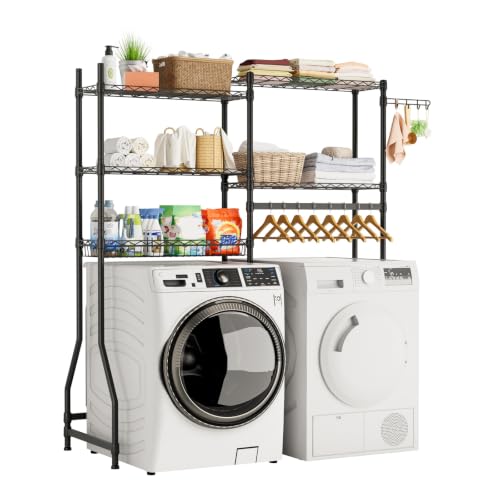 Laundry Organizer Shelf for Washer and Dryer Storage - Space Saving Multi-Functional Rack