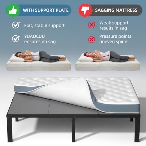 YUAOCUU King Size Bunkie Board 76x80 Inch Mattress Support Heavy Duty Anti-Sag