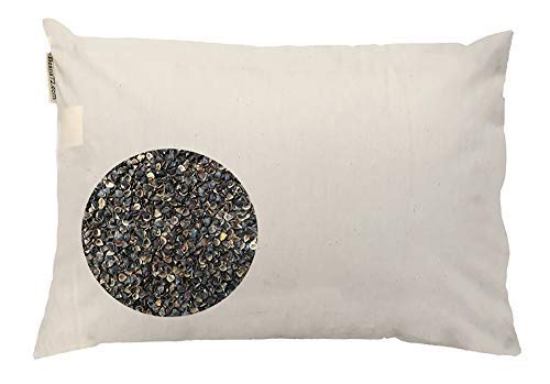 Organic Buckwheat Pillow Queen Size 20x30 - Japanese-Style, Adjustable Support