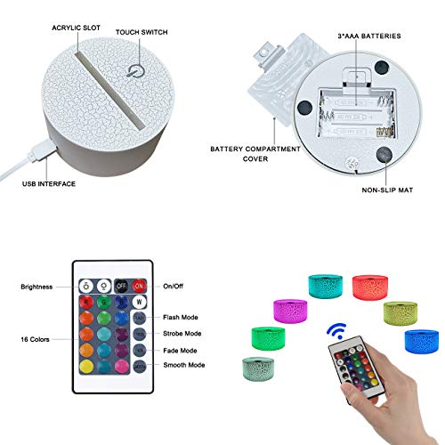 Ballet Dancing Gifts, 3D Illusion Lamp Night Light with Remote Control 16 Colors Changing Gifts for Mom and Girls, Birthday Gift, Wedding Grandmother Graduation Gifts