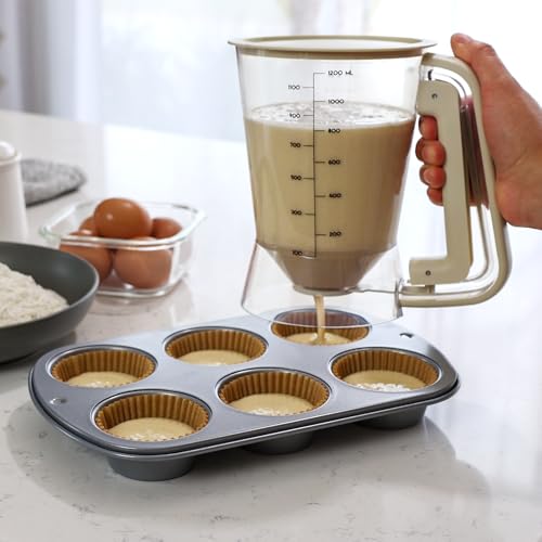 STIRLEX Batter Dispenser for Pancakes, Cupcakes & Waffles, Drip-Free Baking Tool