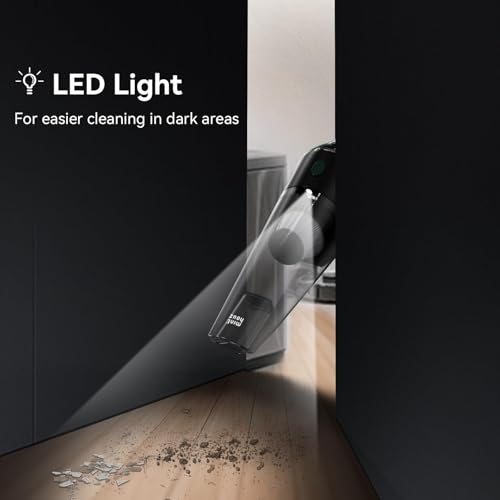 Cordless Handheld Vacuum Cleaner 9700Pa Suction LED Light Rechargeable