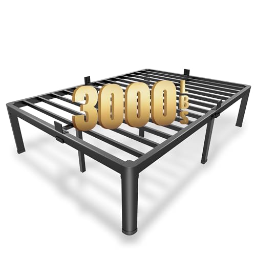 MAF 14 Inch Full Size Metal Platform Bed Frame with Round Corner Legs – Heavy Duty, No Box Spring Needed