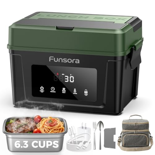 Cordless Electric Lunch Box Food Warmer with Timer & Large Capacity