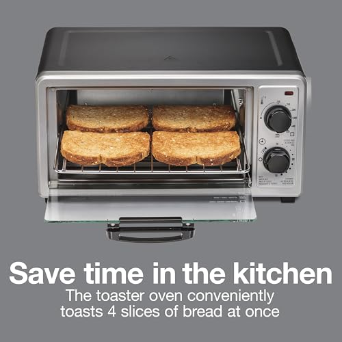 Proctor Silex 4-Slice Countertop Toaster Oven with Broiler & Bake Function
