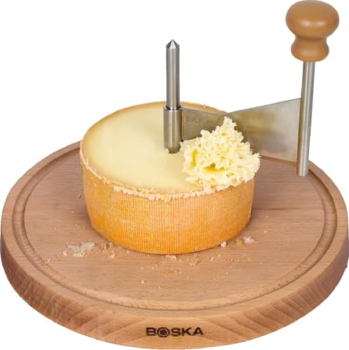 BOSKA Cheese Curler Geneva Beech - Original Cheese & Chocolate Shaver for Tête de Moine