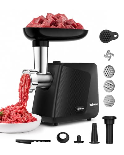 Heavy Duty Electric Meat Grinder 2800W Max with Sausage & Kubbe Attachments