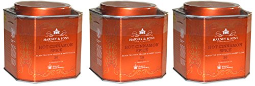 Cinnamon Tea Sachets - Harney & Sons Hot Cinnamon Spice - 30 Count Pack of 3
