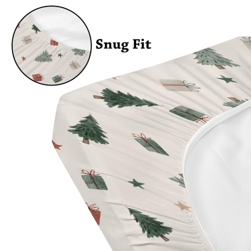 Vintage Christmas Tree Baby Crib Sheet 28x52 - KuphiL10C