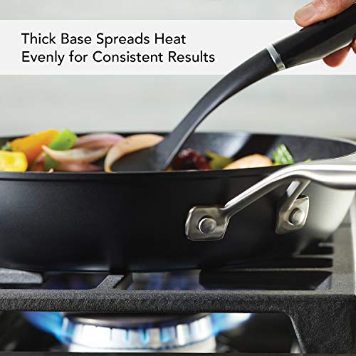 KitchenAid 12.25-Inch Induction Nonstick Frying Pan with Lid - Matte Black Skillet
