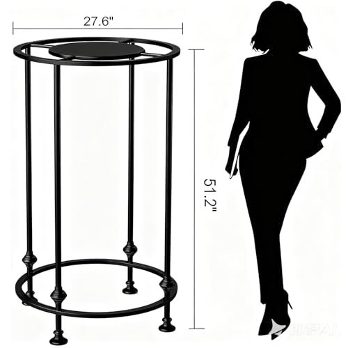 KUCKGO Black Round Garment Rack - Heavy Duty Clothing Display Stand
