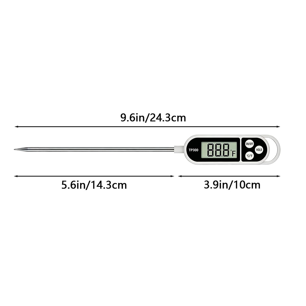 Skiennix Digital Instant Read Candy Thermometer - Perfect for Meat, BBQ, and Deep Frying | 9.4in