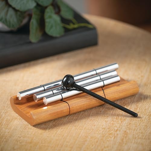 Woodstock Zenergy Hand Chime 7.7 Inch Silver Tuned for Meditation & Yoga