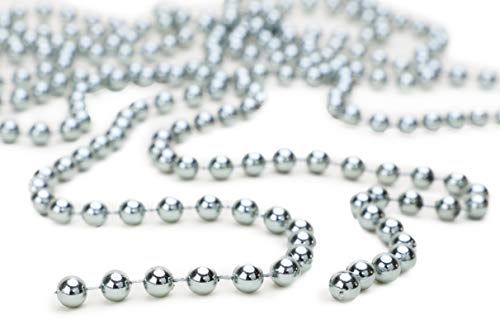 Christmas Concepts 9 Feet Graphite Grey Bead Chain Garlands - Holiday Decor