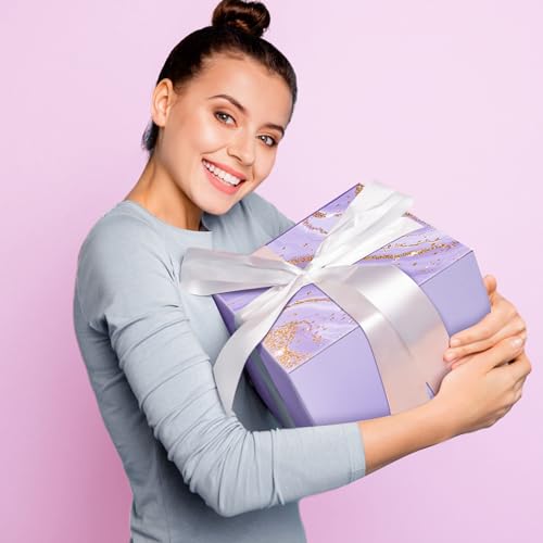 Christmas Gift Basket for Women with Blanket - Purple Holiday Get Well Soon
