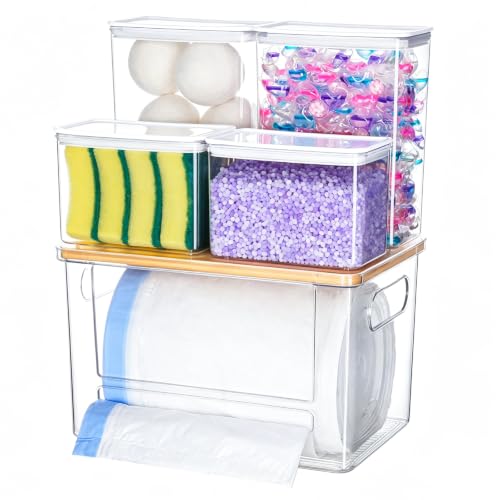 iCASA 5 in 1 Trash Bag & Detergent Organizer Dispenser - L-5in1