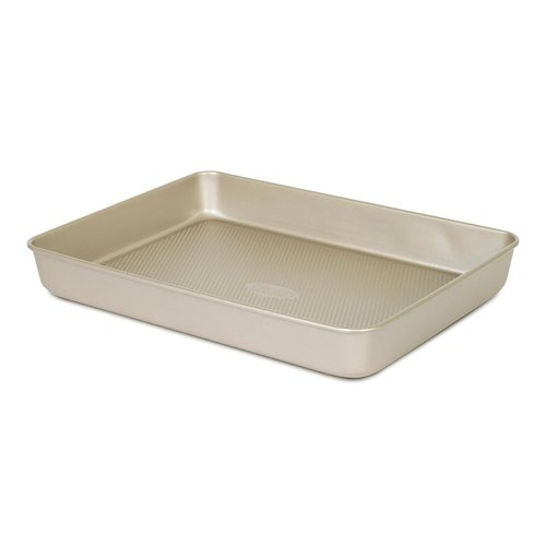 Glad Baking Pan Nonstick - Oblong Metal Dish for Cake and Lasagna - Heavy Duty Carbon Steel Bakeware, Medium