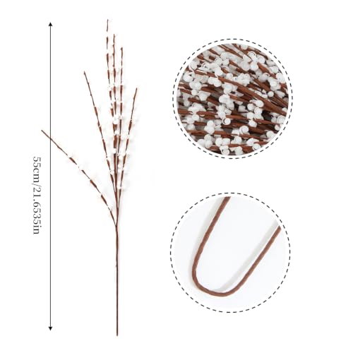 White Artificial Jasmine Flowers 12pcs, 21.6" Faux Branches for Home & Party Decor