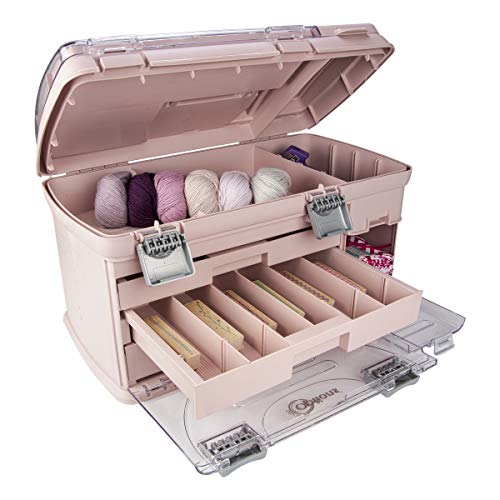 Large 3-Drawer Storage System with Utility Compartments for Craft Jewelry Batteries