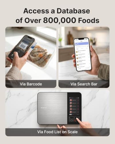 Stainless Steel Smart Food Scale with Nutritional Calculator & App Sync