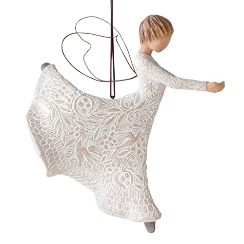 Willow Tree Dance of Life Angel Ornament - Natural Hand-Painted Figurine