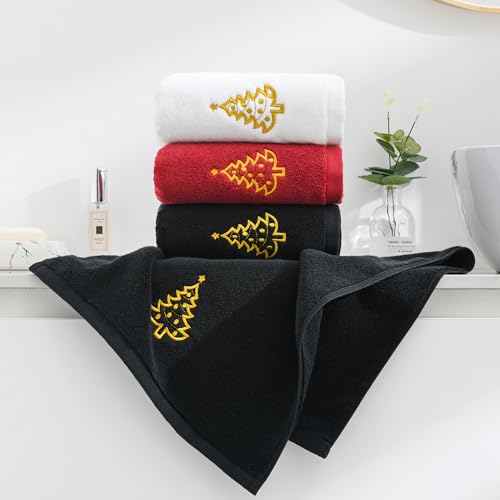 Sense Gnosis Black Hand Towel Set of 2 - 100% Cotton 13 x 29