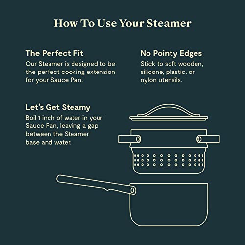 Caraway Steamer, Stainless Steel Steamer with Handles
