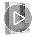 Tangkula White Bathroom Wall Cabinet with 2 Doors – Space-Saving Medicine Storage