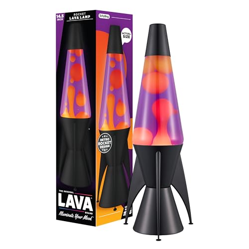 Lava Original 14.5-inch Retro Liquid Motion Lamp - Purple & Yellow Glow