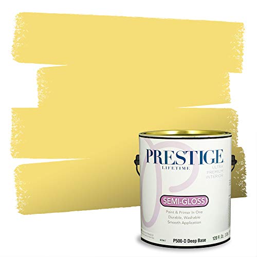 PRESTIGE Paints Interior Paint and Primer in One, 1 Gallon, Semi-Gloss, Godiva Gold