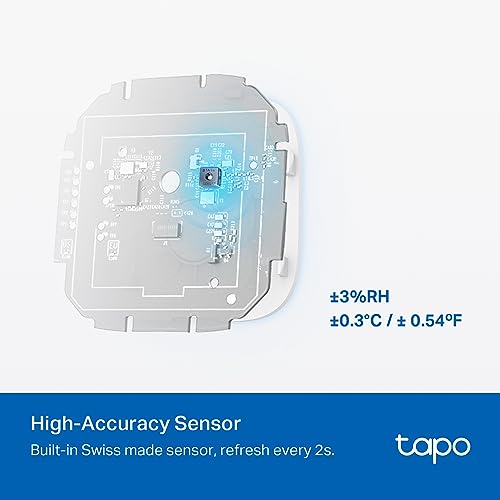 Tapo Smart Temperature and Humidity Sensor - Swiss-Made, Requires Hub, Model T315 - Sensor Only
