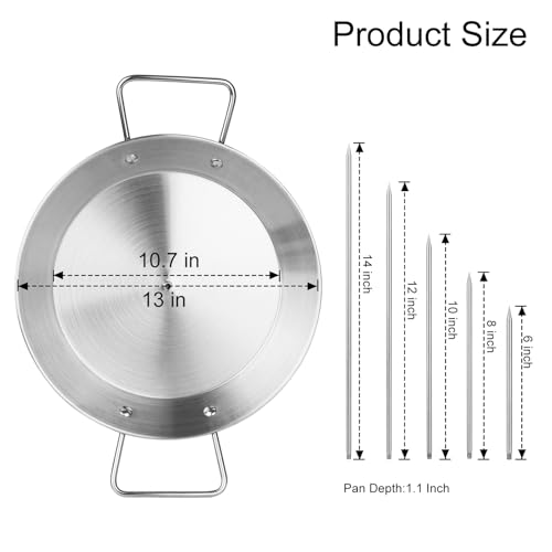 Al Pastor Skewer for Grill - 13 Inch Classical Version with Fat Separator