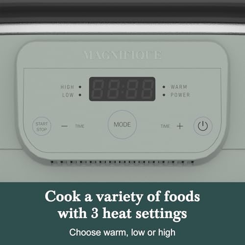 6 Quart Programmable Slow Cooker with Removable Nonstick Pot - Olive Variation
