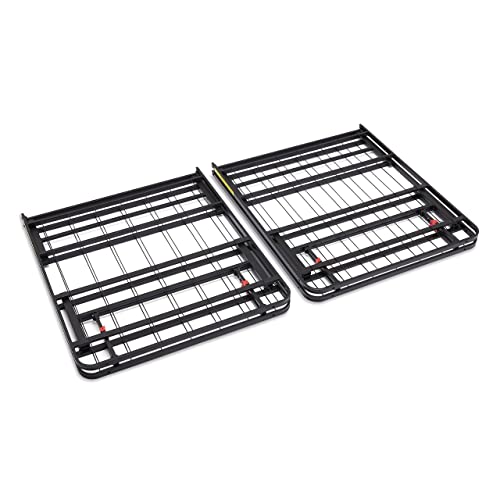 Amazon Basics Full Size Foldable Metal Bed Frame with Underbed Storage, 14 Inch, Noise-Free, Easy Assembly, Black