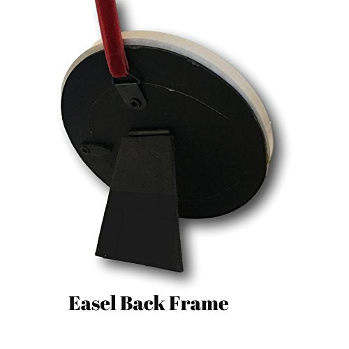 BANBERRY DESIGNS Baby's First Christmas Photo Ornament - 2025 - Picture Ornament for Newborns - 3.5" Dia - Hangs on Tree or Sits with Easel Back - Holds 2" Dia Photo