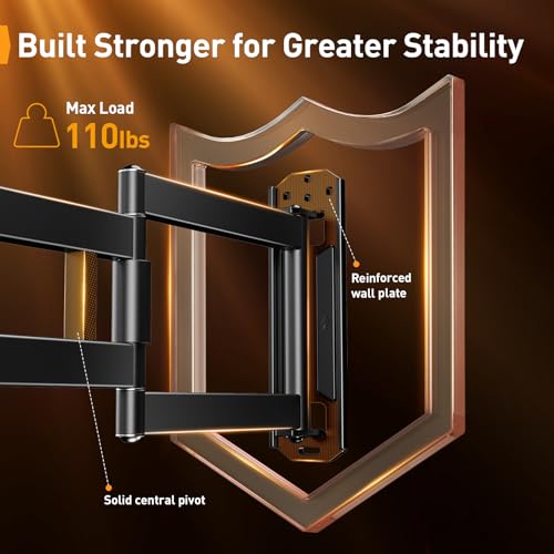 Perlegear Long Arm TV Wall Mount for 32-65 Inch Screens, 37.4" Extension