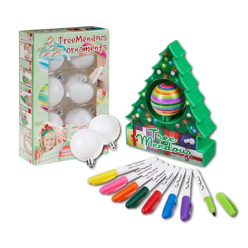 Treemendous Christmas Ornament Decorating Kit & 6 Pack of Ornaments – DIY Holiday Tree Decorations