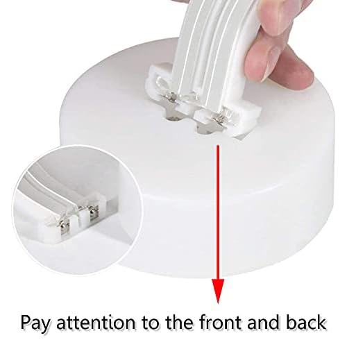 LED Moon Neon Signs, Purple Crescent Night Lights USB Battery Operated Moon Lamp for Birthday Party, Wedding, Halloween, Christmas Decorations-Holder Base(Purple)