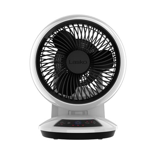 12-Inch White Oscillating Air Circulator Fan with Remote Control