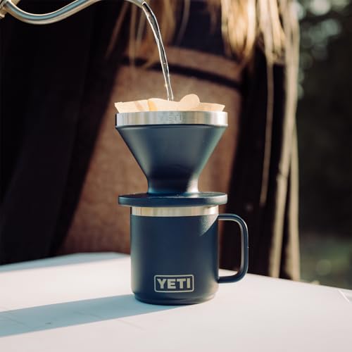 YETI Rambler 10 oz Black Ceramic-Lined Insulated Mug with MagSlider Lid