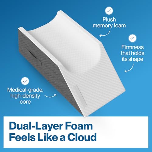 Kölbs Double Leg Elevation Pillow for Post Surgery Support with Jacquard Cover