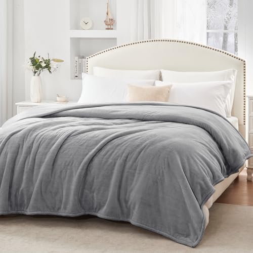Sealy Full Size Electric Heated Blanket 80x84 Light Grey with Auto Shutoff